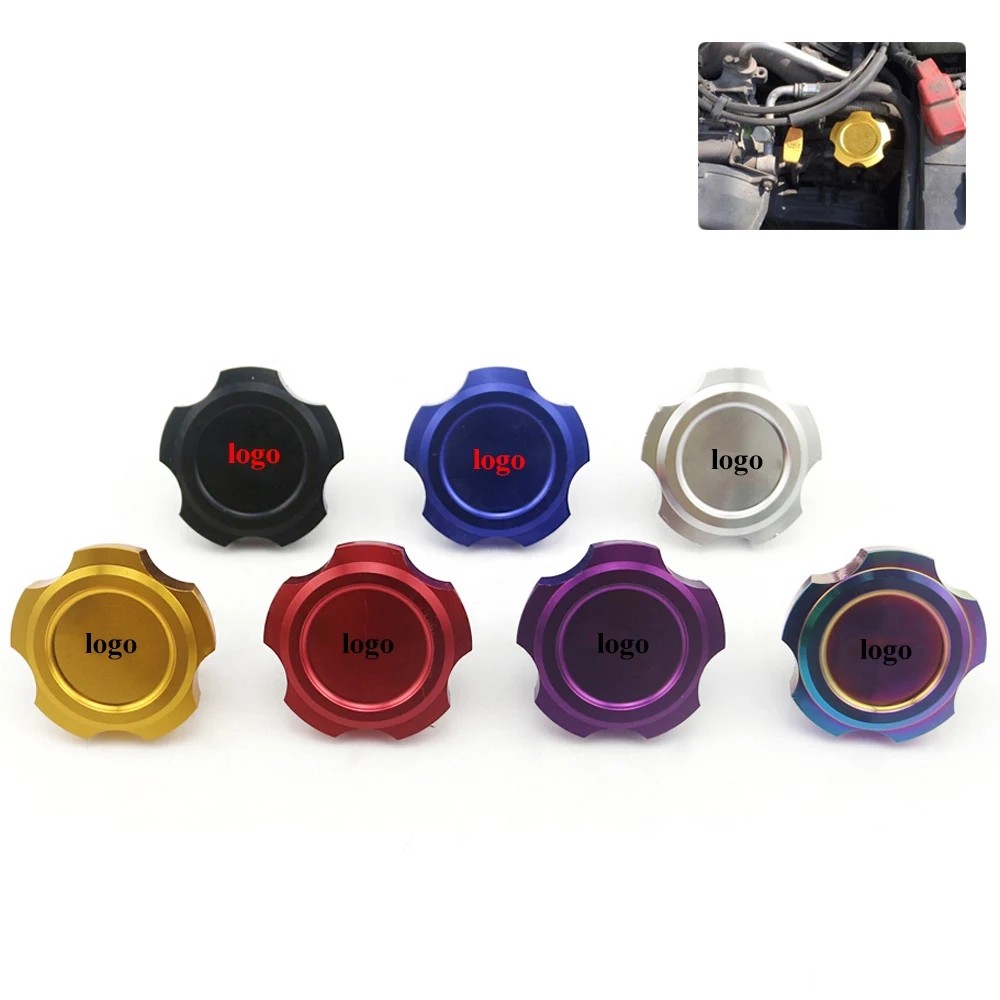 Aluminum Alloy Engine Oil Filler Cap 7 Colors Available For Subaru STI WRX GC GD GF GM GG GE Tank Covers Auto Replacement Parts