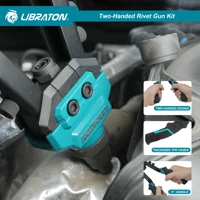 LIBRATON 261PCS Pop Rivet Gun Kit with 11-Inch Heavy Duty Rivet Gun, 250 Rivets, 5 Nozzles, 5 Drill Bits, Two-Handed Rivet Tools 2