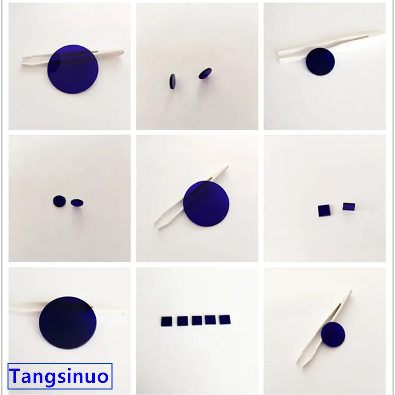 Various sizes 380nm UV IR Pass Filter ZB2 BG3 Dual Bandpass Violet GLass ir cut filter lens filter set bandpass fluorescence filter