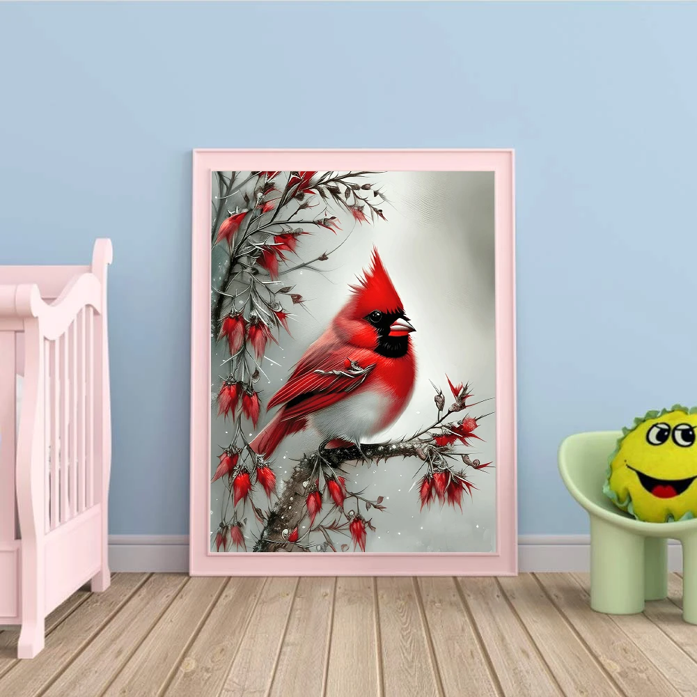 Pictures Red Birds Cardinals  Diamond Painting Full Cardinal - 5d Diy  Diamond - Aliexpress