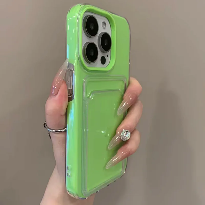 Elegant Dual-Function Cardholder Phone Case with Shockproof Bumper