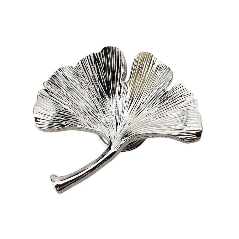 Ginkgo Leaf Zinc Alloy Furniture Handle Door Cabinets Knobs For Children Room Replacement Furniture DIY Door Hardware Furniture Knobs