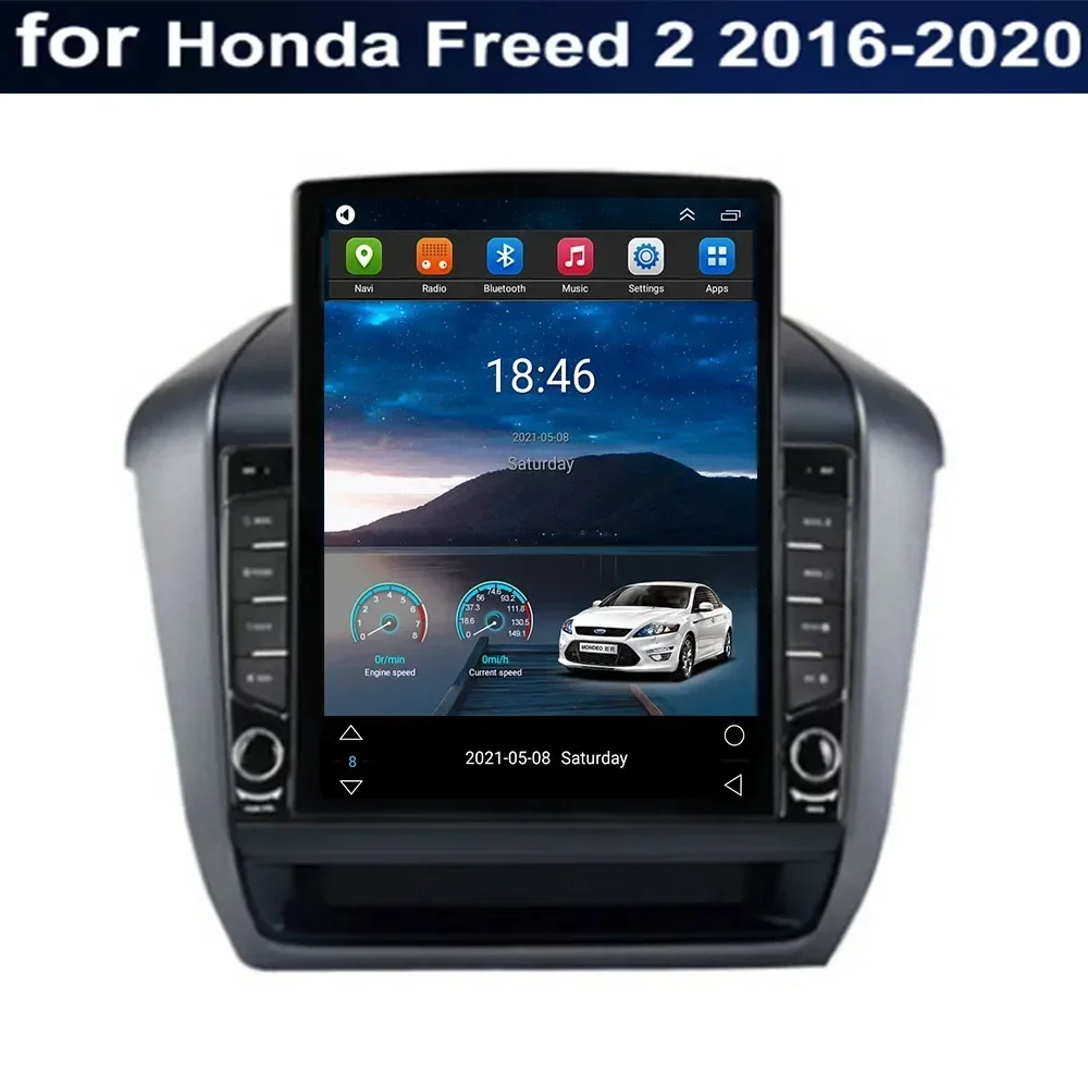 

Автомагнитола Tesla Style 2 Din на Android 13 для Honda Freed 2 2016 -2035 мультимедийный видеоплеер GPS стерео Carplay DSP камера