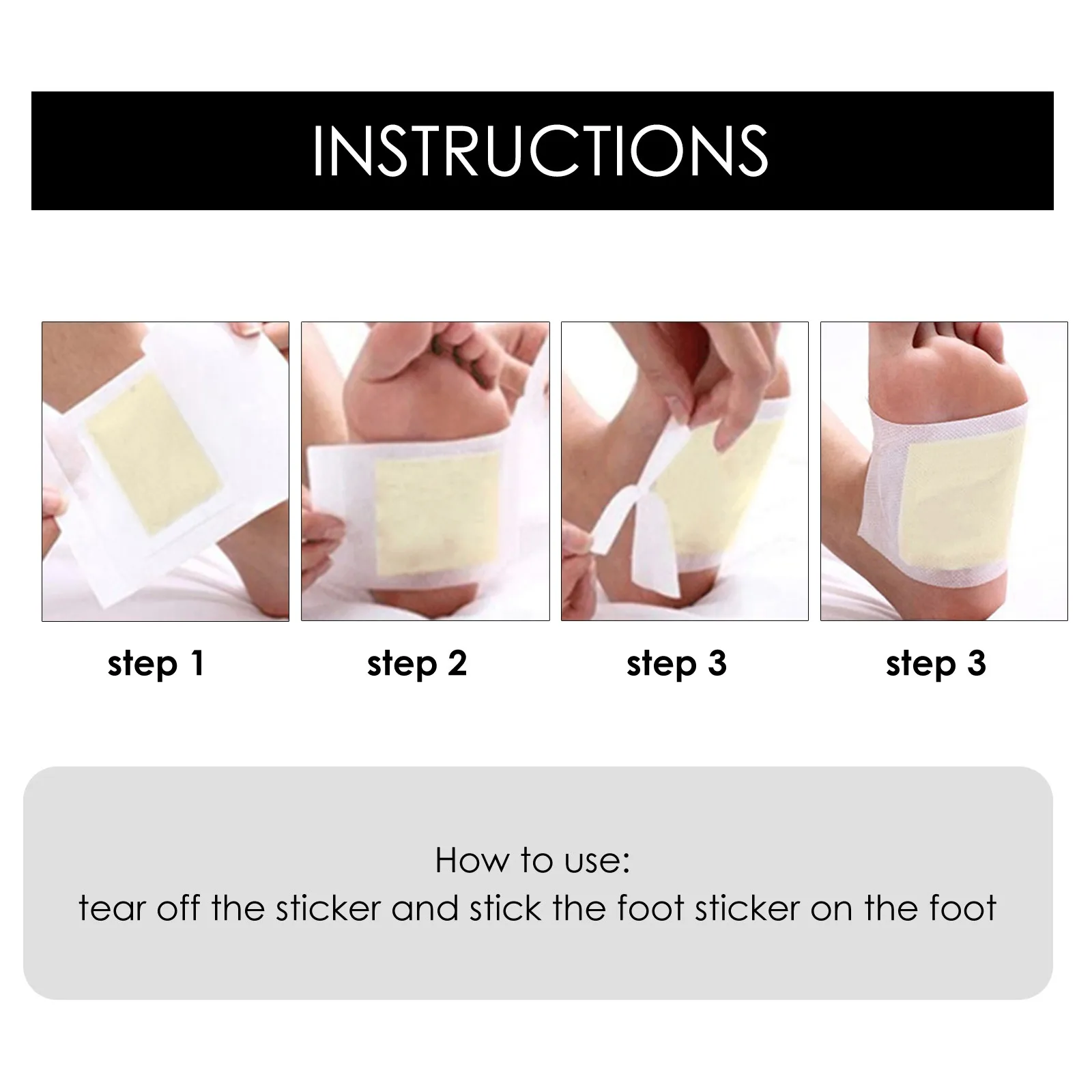 Kino Detox Foot Patch Bamboo Detox Foot Pads Adhesive Care Tool Improve Sleep Slimming Improve Skin