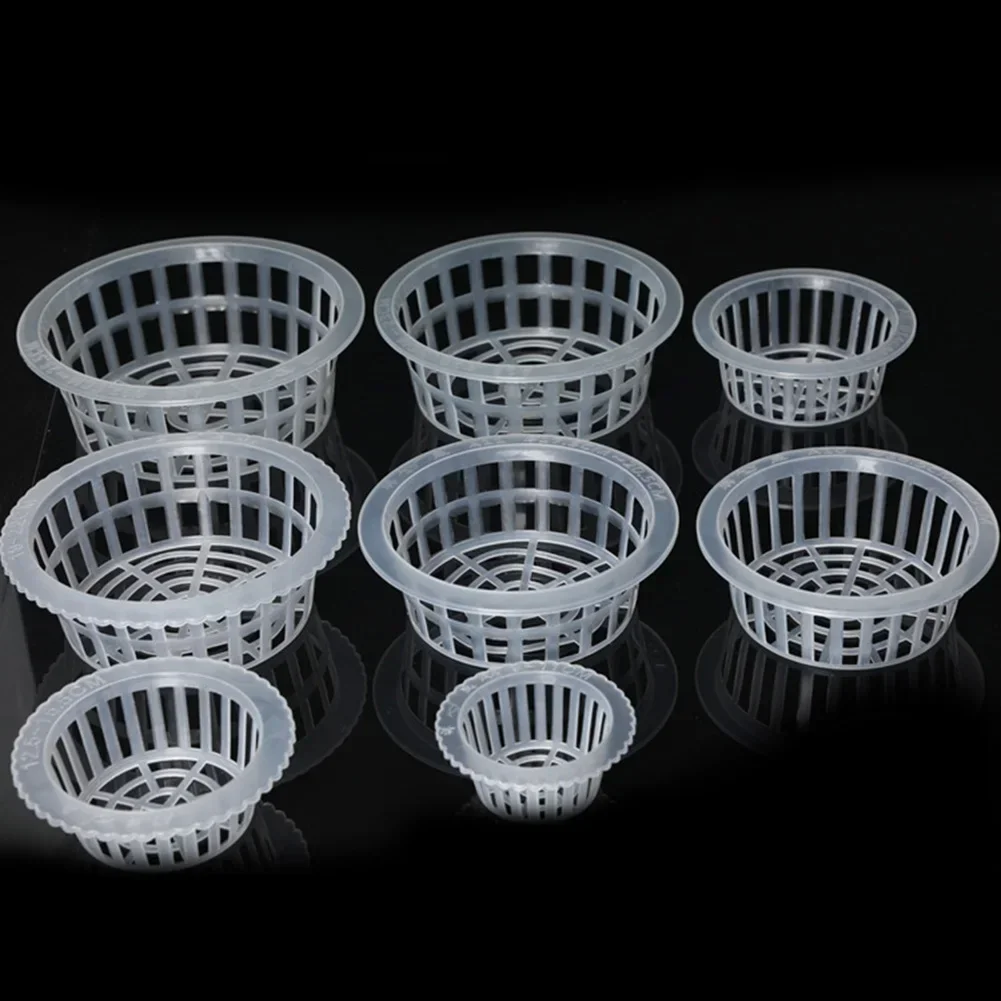 10pcs Plastic Mesh Pots Net Cloning Basket Hydroponic Aquarium Insert Plants Growth Flower Pot Tray Garden Supplies LNY9198 Nursery Pots