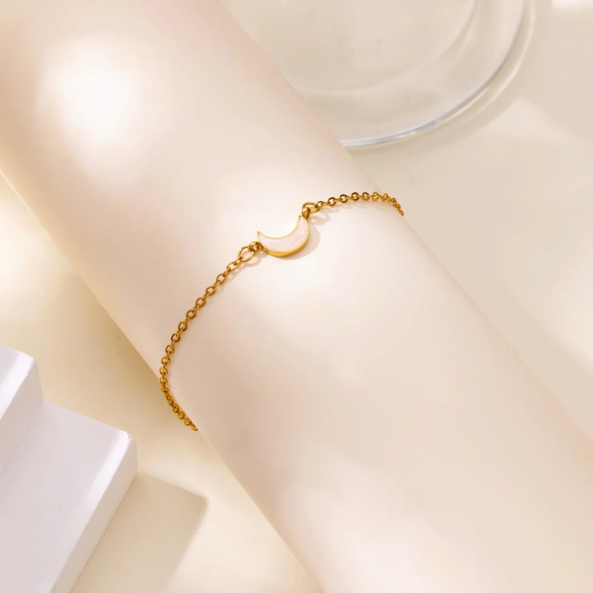 Stainless Steel Colorful Moon Bracelets For Women