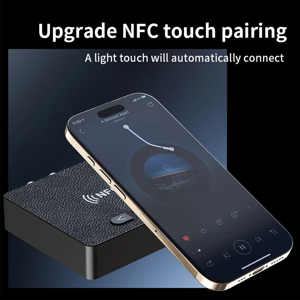 KEBIDU 블루투스 6.0 오디오 리시버 NFC 무선 어댑터 3.5mm AUX RCA HIFI 스테레오 차량용 음악 키트 U-디스크 재생 TV PC 스피커용 Bluetooth 6.0 Audio Receive