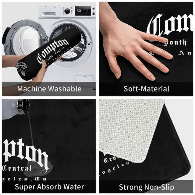 Compton Nwa 213 South Central Los Angeles Ca Mat Rug Szőnyeg Új Vintage Nem Csúszás Ajtó Cusio Nordic Stílus - Image 6