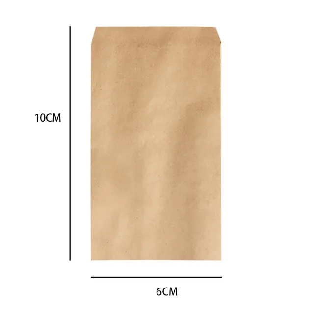 100Db -Os Készletek Táska Ragasztó Vetőmag Tasak Vintage Papír 6X10Cm Kraft Doboz Terasz Gyep És Kert - Image 3