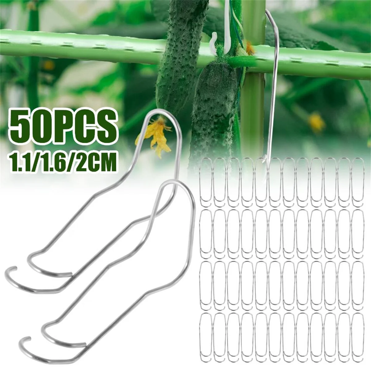 50Pcs Plant Trellis Connecting Buckles Climbing Pipe Support Fixing Tool Reusable Fixing Clamp for Garden Plant Connector