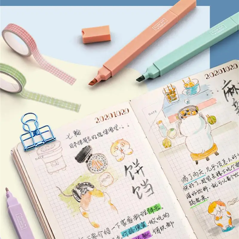 Mark Key Points Super Soft Pen Tip Not Immersed In Ink Without Concealing Words Smooth And Comfortable Writing Color Marker Pen
