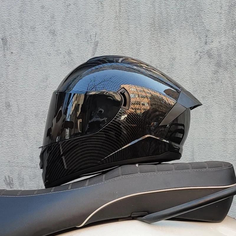 Safety Motorcycle Helmets Full Face Dual Lens Racing Helmet Strong