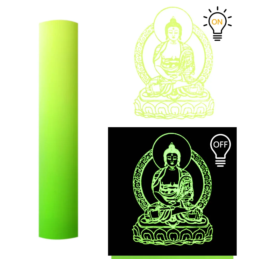 Description Picture 3 of itemGlow in the Dark Self-adhesive Permanent Vinyl for cut Luminous Adhesive Film Sheets For Cups Mugs Car Home Window Decoration