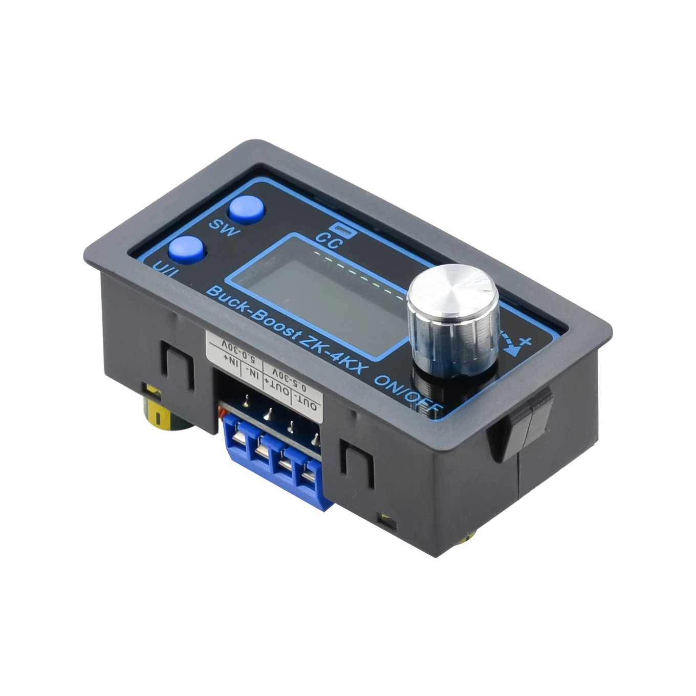 Enhanced Adjustable DCDC Buck Boost Converter Power Module, 0.5-30V 4A, Regulated Laboratory Power Supply