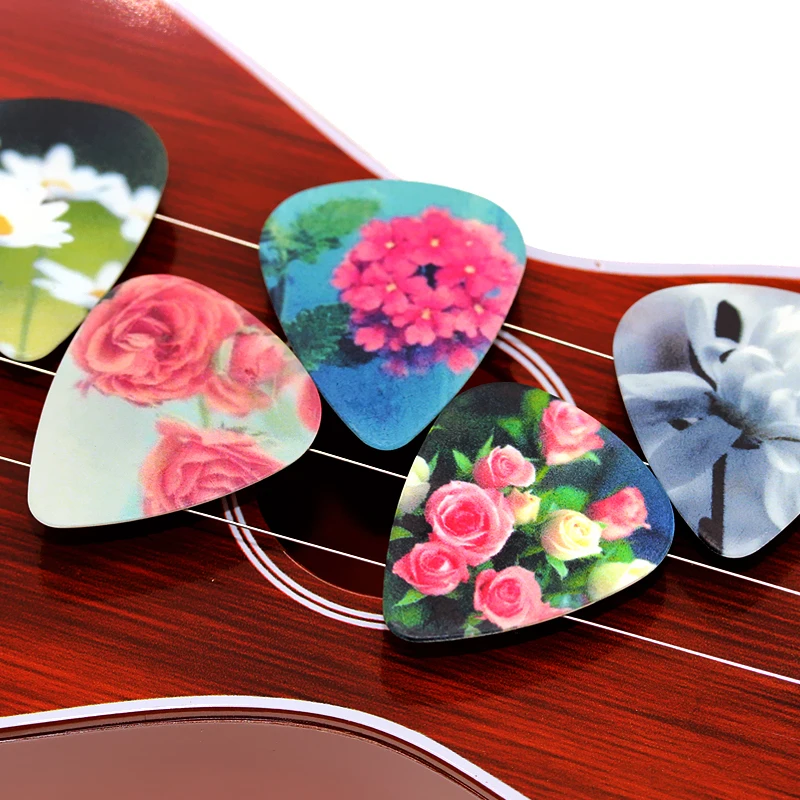 Guitar Paddle Acoustic Guitar Picks Ukulele Musical Instrument Accessories Natural Picks 50pcs 0.46/0.71/1.0mm