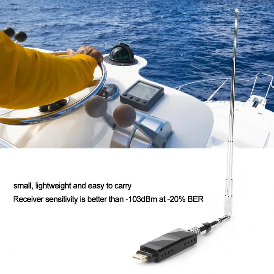 New Marine Boat Dual Channel USB AIS Receiver with USB Output W/ Antenna AR-10 For Laptop
