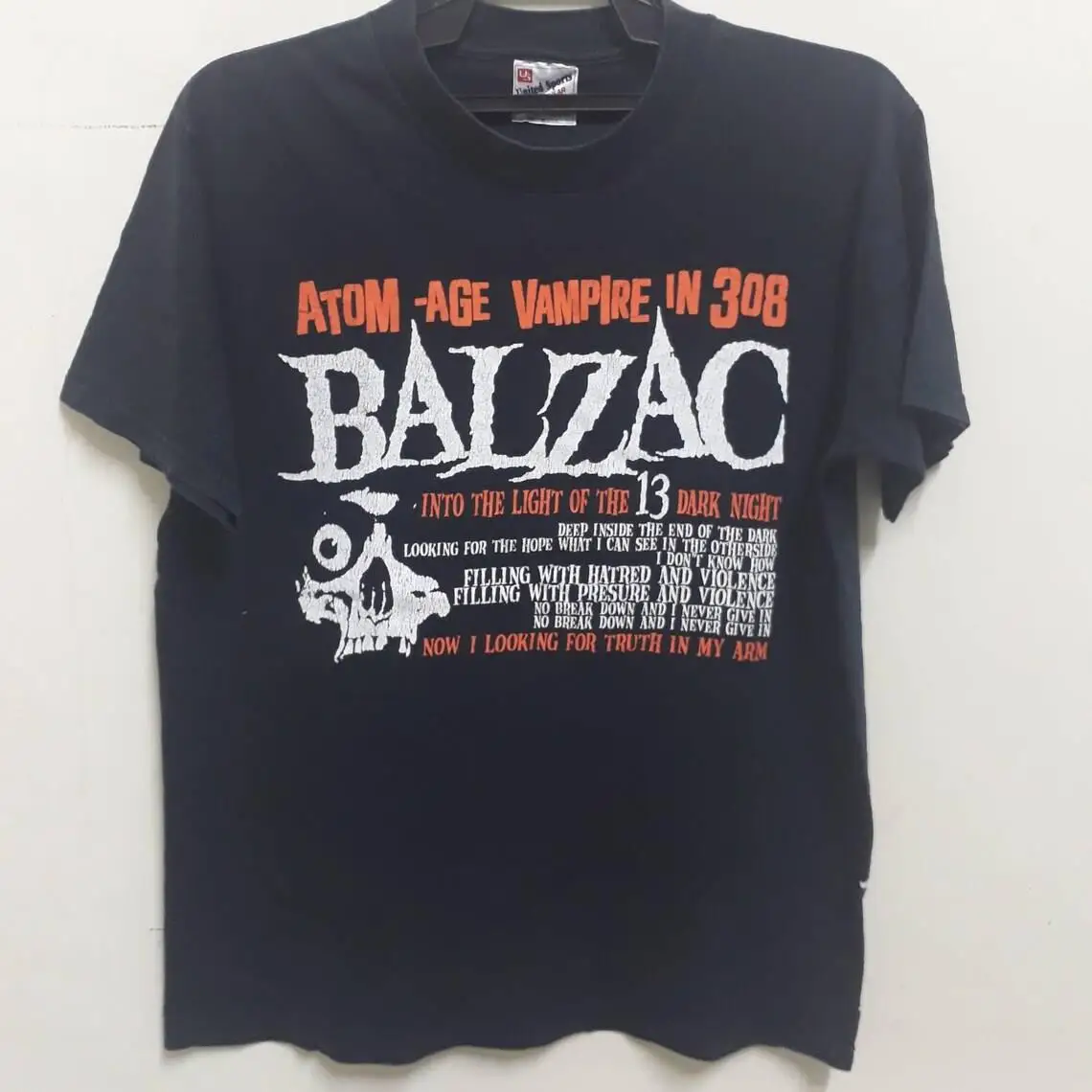 Vintage 90s japanese Punk Rock Band Tees - Balzac - Atom Age - Vampire in  308 - Size M t shirt