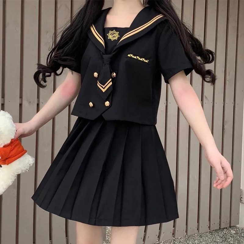 

Japanese School Uniforms Student Plus Size S-5xl Student Girls Costume Cute Women Sexy JK Suit Sailor Blouse Pleated Skirt Set