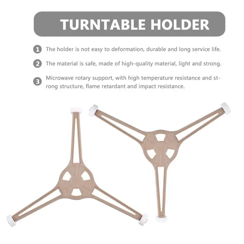 

Microwave Turntable Ring Rotating Roller Support Triple Arm Oven Coupler Holder Plastic