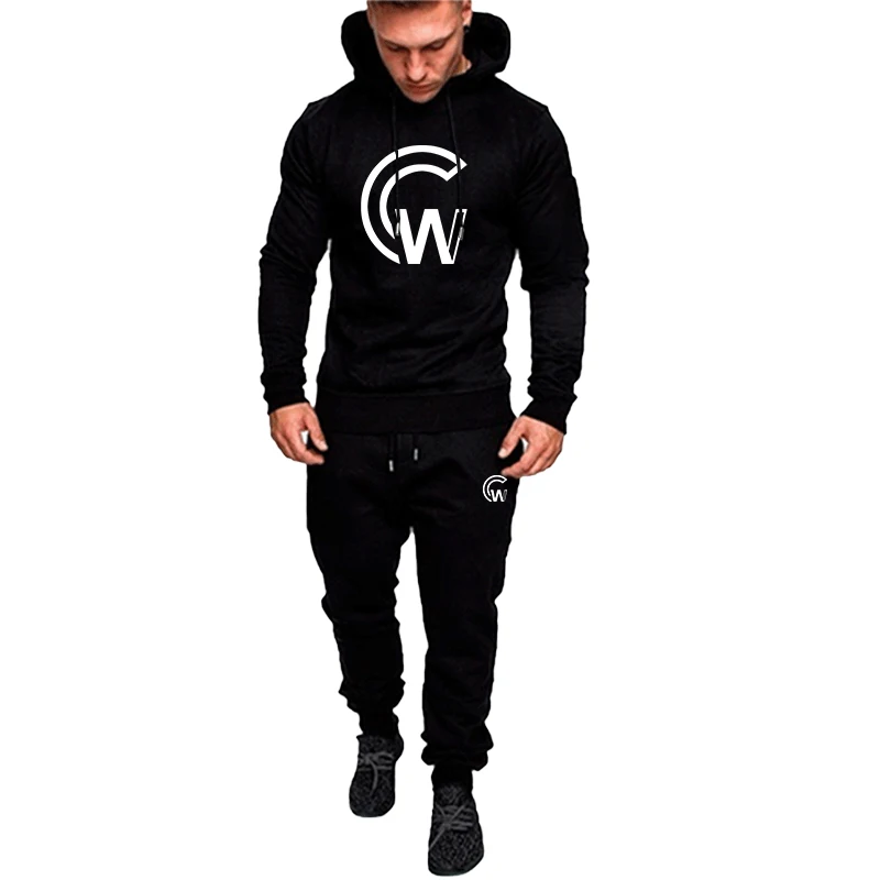 Men's clothing fashion sports jogging hoodie set sportswear set fashion camouflage hooded+sports pants sportswear two-piece set