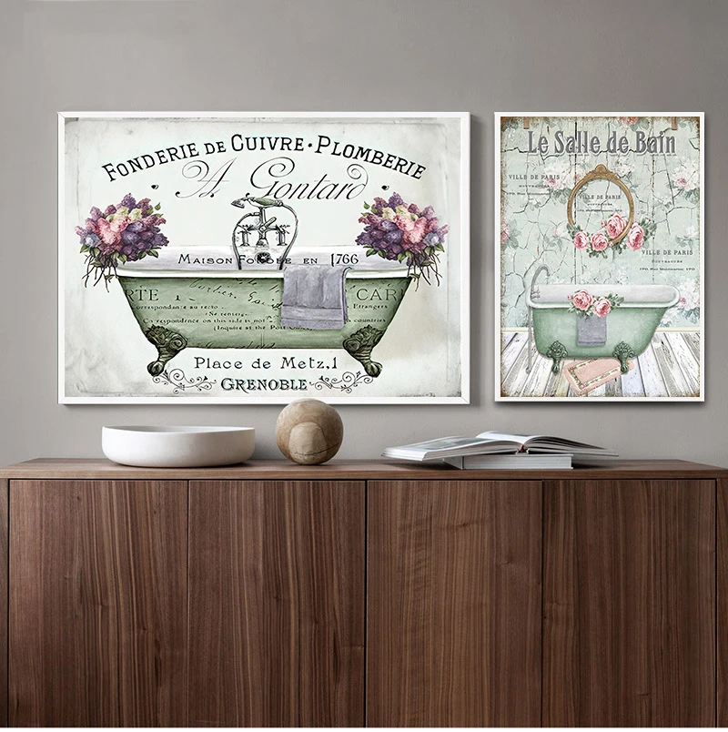 Lavanda Bagno Decor Wall Art Viola Lavanda Immagini Bagno Decorazione Della Parete Spa Relax Bagno Segni Stampe su Tela Pittura Moderna Decorazione Opera D'arte Per Il Bagno Incorniciato 61 x 40,6 cm