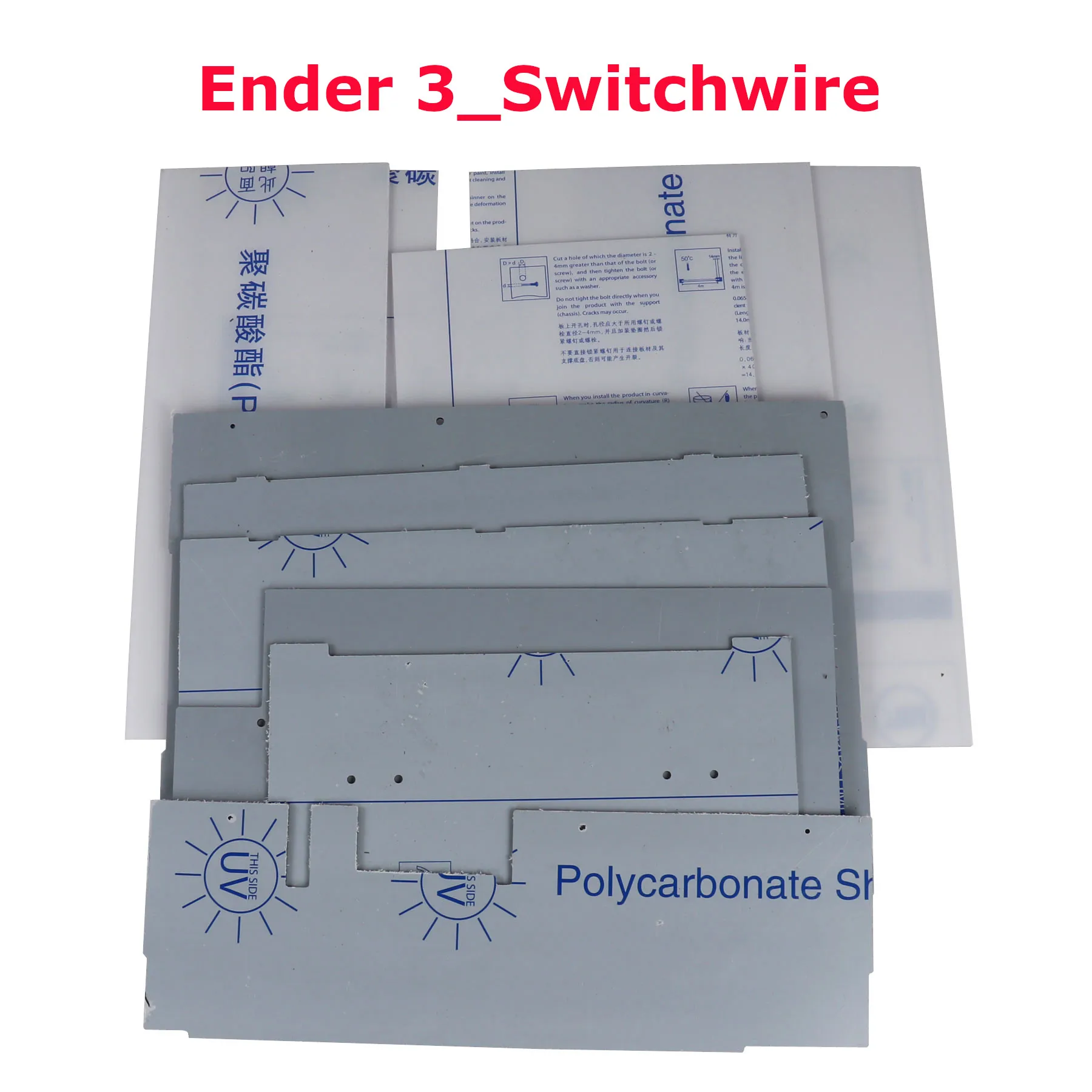 

Blurolls Ender_Switchwire Enclosure Upgrade Kit Transparent and Black PC Panels for Ender3 upgrade to Voron Switchwire