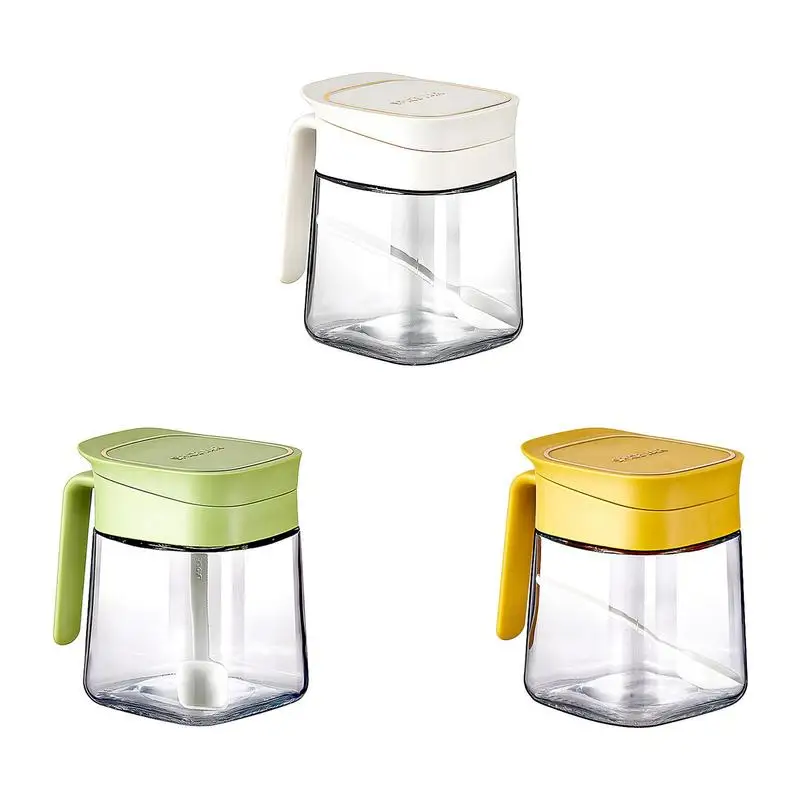 

Large Capacity Seasoning Box Container Anti Slip Spice Salt Canisters Transparent Condiment Jars Kitchen Storage Supplies