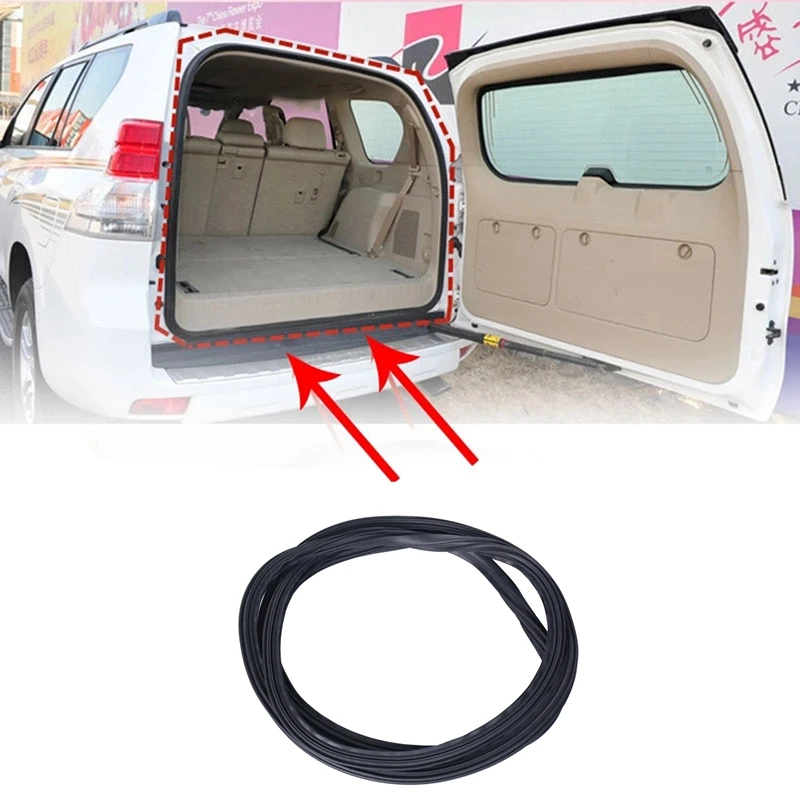

1 Pcs Rubber Black Car Rear Trunk Seal Strip For Toyota Land Cruiser Prado 120 LC120 2003-2009