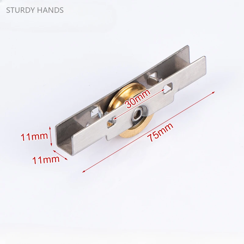 4PCS stainless steel copper roller 8mm sliding glass door window pulley window decoration hardware accessories sliding door rollers window pulley