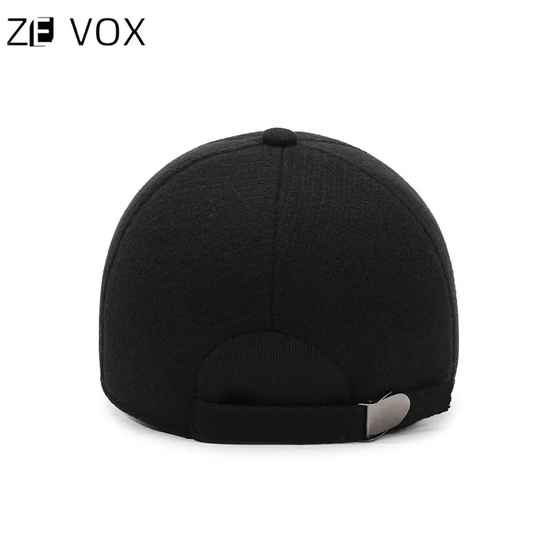 Autumn Winter Thickened Duck Tongue Hat for Middle-aged and Elderly Men, Plus Velvet Baseball Cap Keeping Warm Ear Protection
