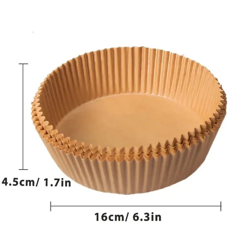 25/50/100pcs Air Fryer Disposable Paper Liner Non-Stick Air Fryer Parchment Paper Liners Baking Filters AirFryer air fryer paper air fryer liners disposable air fryer liners air fryer accessories parchment baking paper