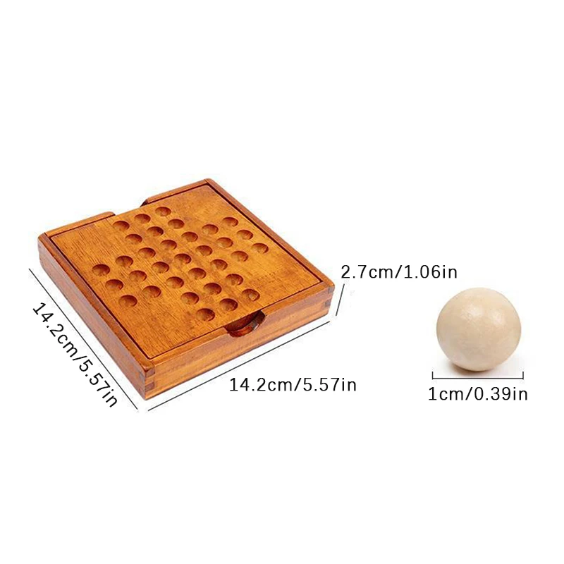 Europe Board Game Single Chess Peg Solitaire Diamond Move Cognitive Ability Toy Classical Educational Toys 1Set