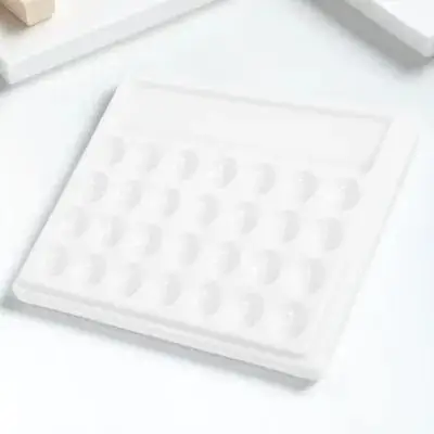 1Pcs 28홀 페인팅 트레이 오일 수채화 구아슈 안료 혼합 부드러운 표면 간편한 청소 휴대용 아티스트 컬러 팔레트