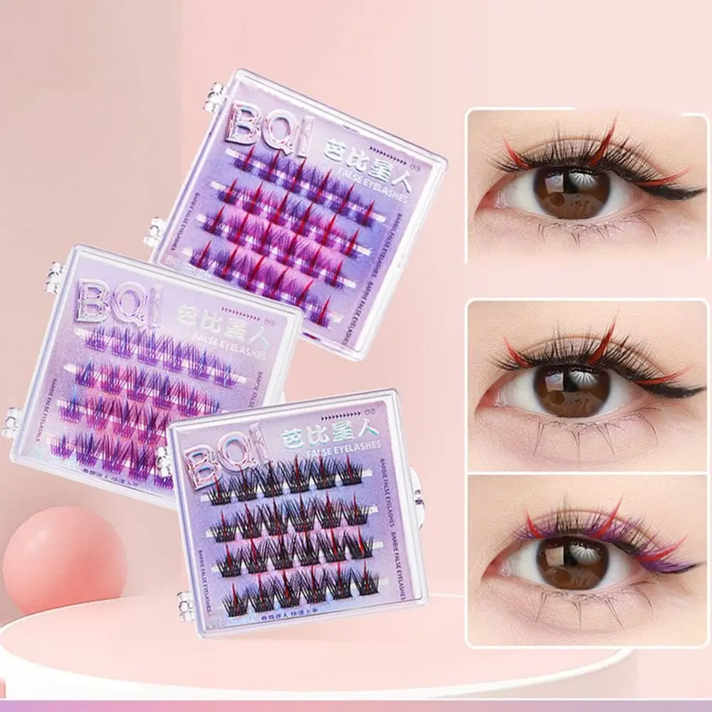 

Segmented Coloured Eyelash High Quality Thick Curly False Eyelashes Single Cluster Individual Lashes Makeup