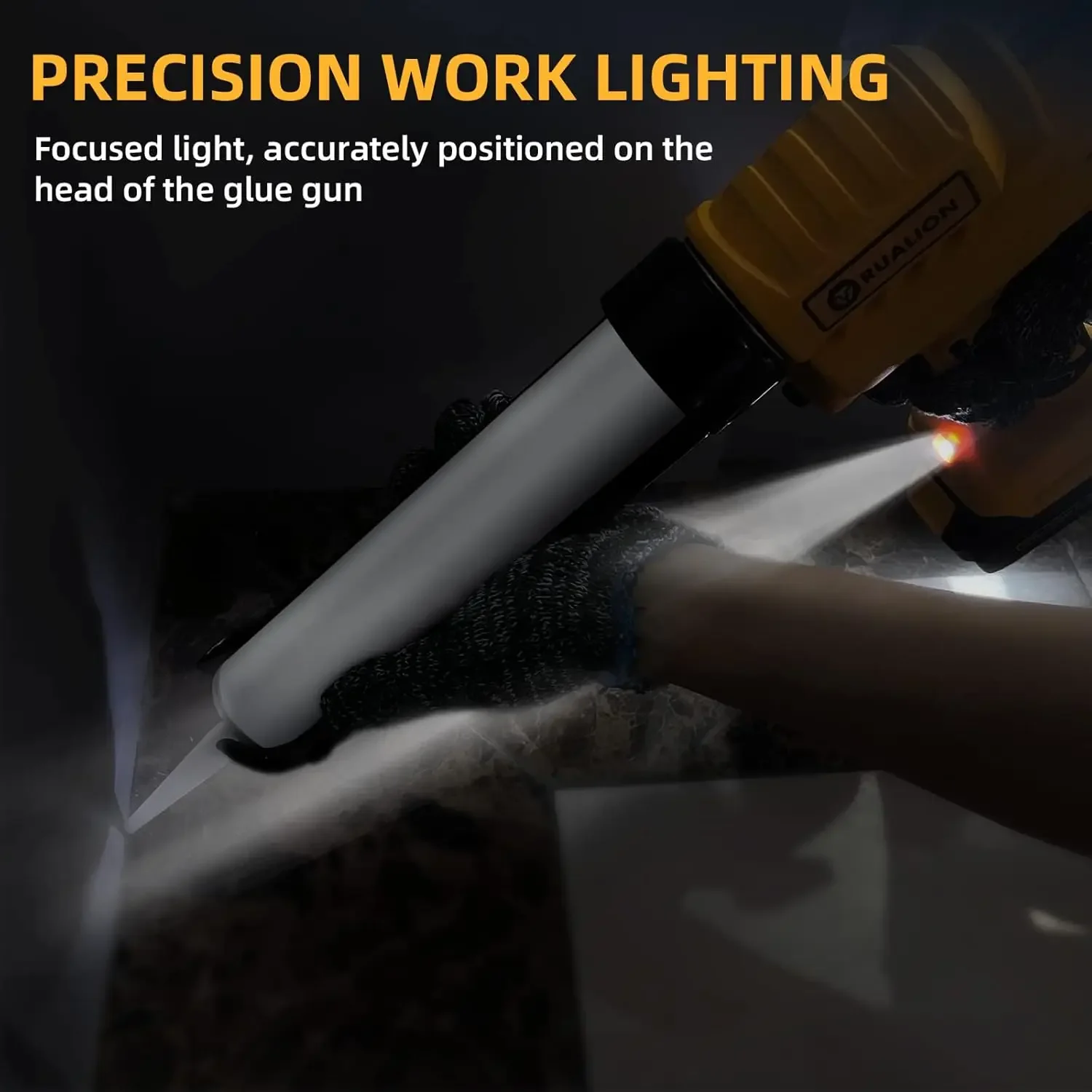 Caulking Gun: Max 6500N Force 10oz/300ml Electric Caulk Gun with 2 * 2.0Ah Li-Battery & Anti-Drip Design (80, Watts) 6