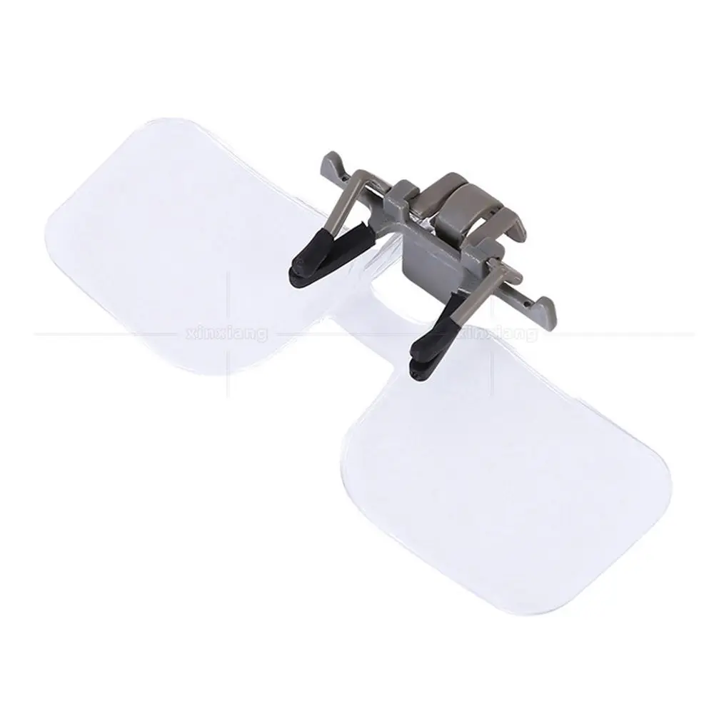 2X Magnifier Portable Light-weight Magnifying Glasses with Clip Loupe for Needlework Crafts Book Reading