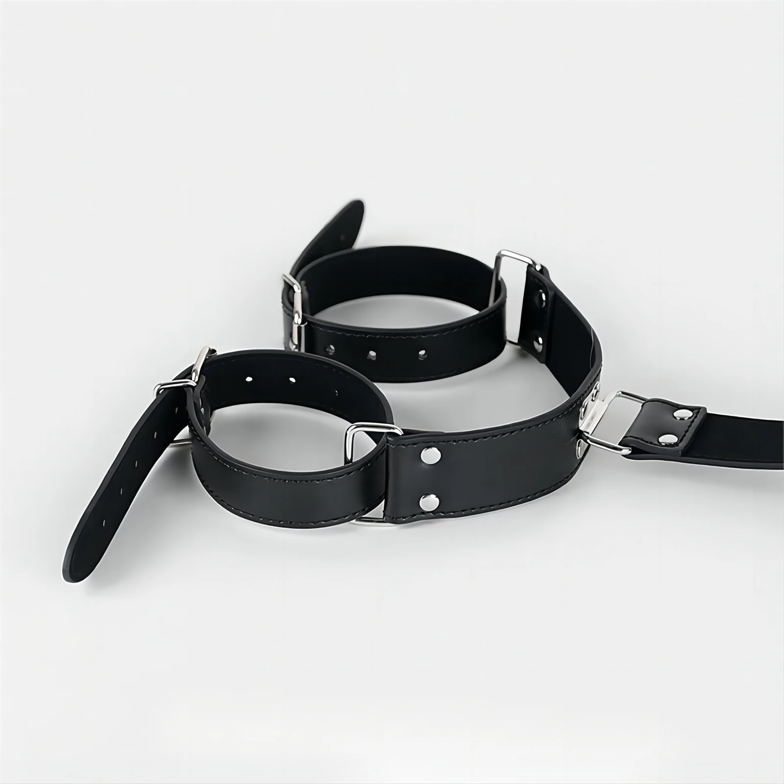 Leather Bondage Handcuffs, BDSM Armbinder Restraint ,Arms Behind Back Straitjacket,Sex Toys For Couples
