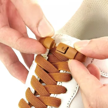 Elastic Laces Sports Colorful Press Lock Shoelaces Without Ties Flats No Tie Shoe Laces Kid Adult Shoelace Shoes Accessories New