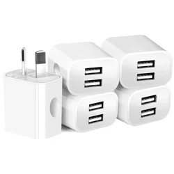 Dual Port USB Wall Charger AU Plug 5V/2.1A Power Adapter - 5pcs AU Plug