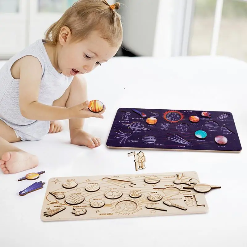 Солнечная космическая система, головоломка, развивающая игрушка, Космический пазл для детей, красочная детская головоломка для развития познания и