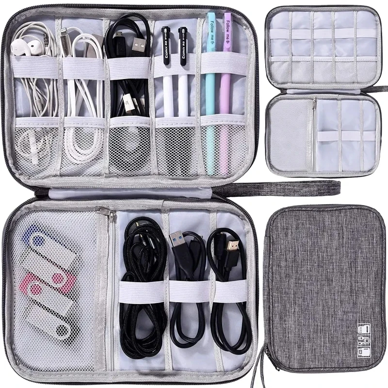 

Multi-function Travel Storage Bags Waterproof Zipper Pack Data Arrange Bag Office Portable Organizer Case Card Package