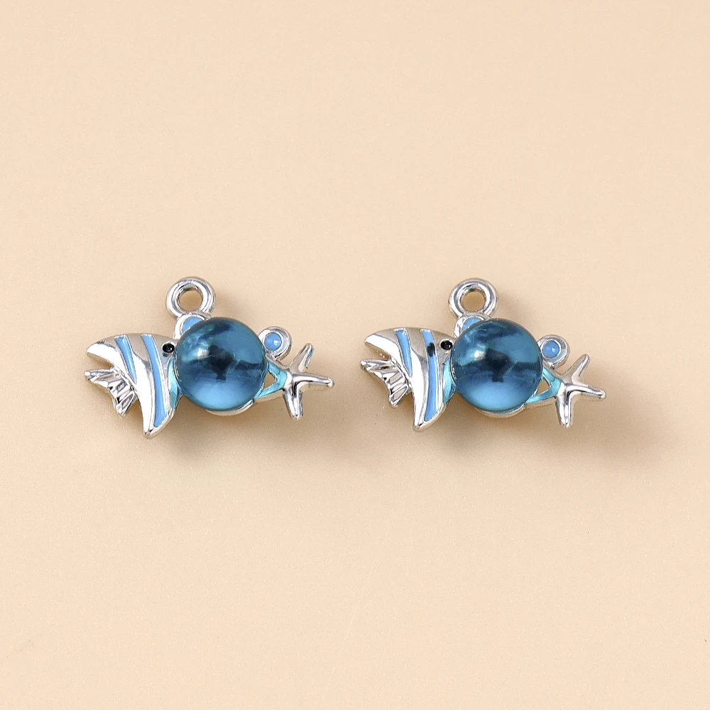 5 Stück exquisite Meeres-Tier-Anhänger (Fisch, Seestern) für Sommer-Strand-Ohrringe, Halsketten, Armbänder, DIY-Schmuckherstellung und Basteln – Detail 8