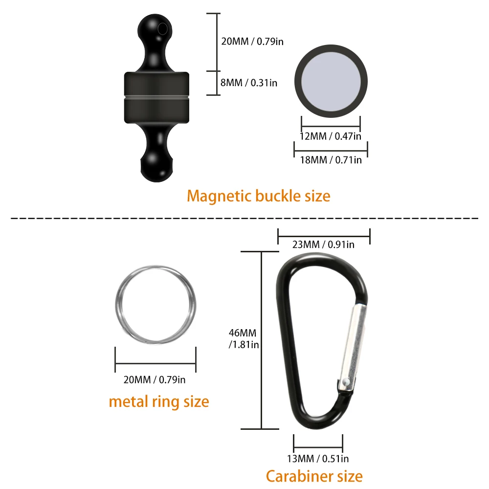 Zukibo magnetisk hurtigthængende spænde Stærk metal magnetisk kraftfiskeklipstilbehør - Image 3