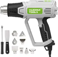 Hot Air Gun with LCD Temperatures Adjustable Heat Gun Thermal Blower Shrink Wrapping With 5 Nozzles high power Construction Drye 1