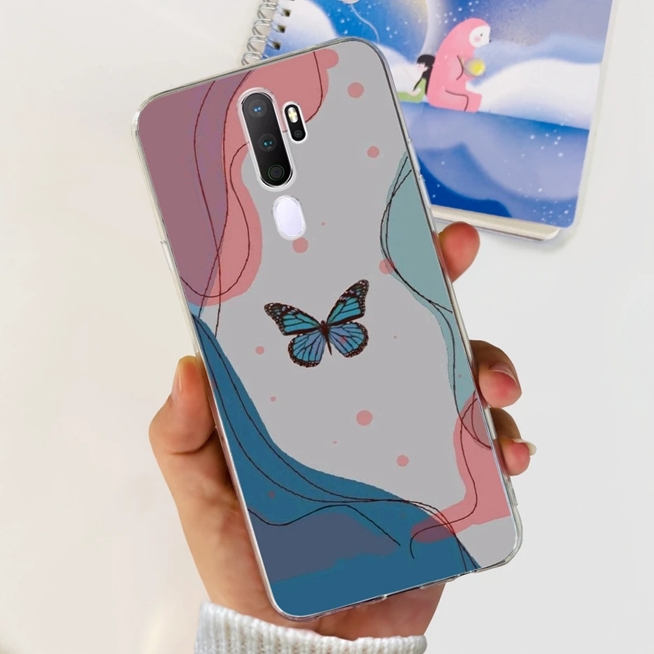 Stylish Painted Clear Silicone Phone Case, Soft Protective Cover