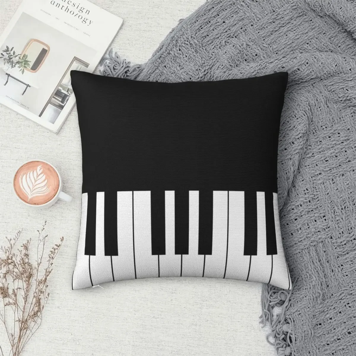 

Piano Keys Pillowcase Polyester Pillows Cover Cushion Comfort Throw Pillow Sofa Decorative Cushions Used for Home Bedroom Sofa