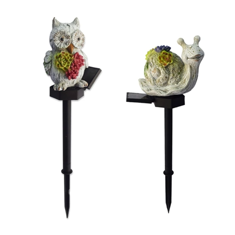 

Solar Lantern Garden Figures Snail Owl Garden Decoration with Weatherproof