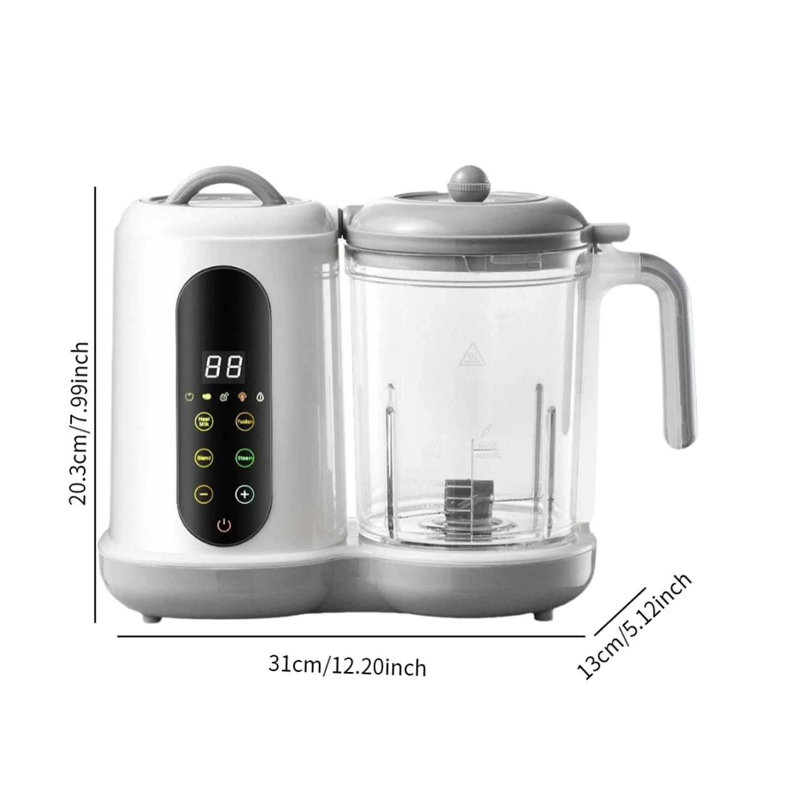 Baby Food Maker Lightweight Multifunctional Touch Screen Homemade Food Mills Machine Puree Blender for Newborn Infants Babies