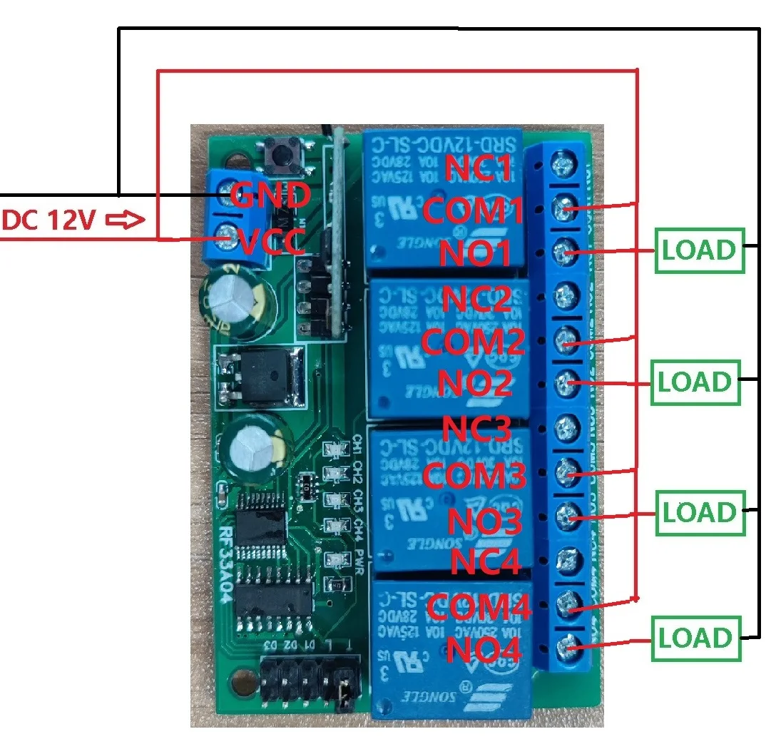 문짝 모터 차고 LED용 송신기 보드, RF33A04 RC43A04 4CH 롤링 코드 Keeloq 컨트롤러, HCS301 리모컨 Keyfob