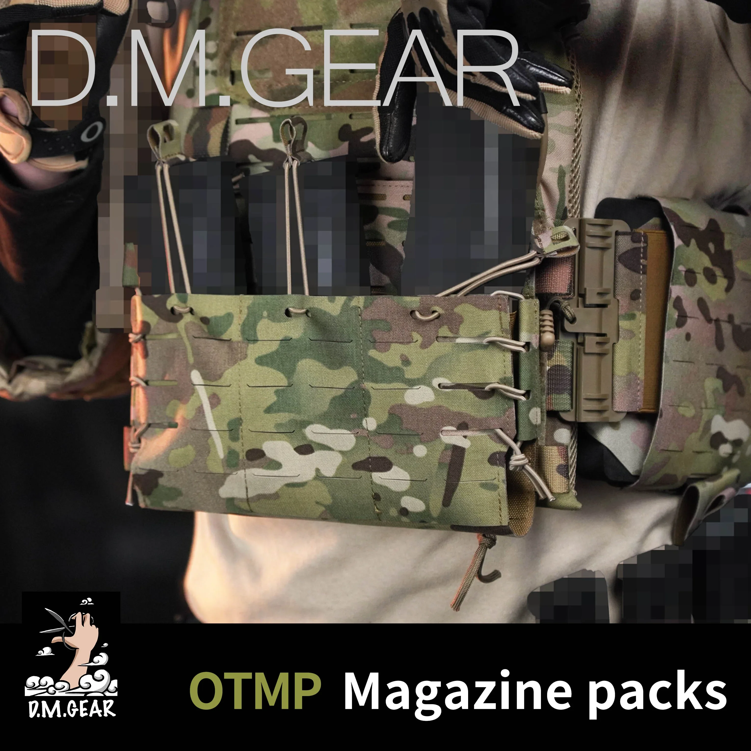 

DMgear OTMP Tactical Triple Pouch Chest Bag Quick Release Compatible FCSK 6094 JPC Tactic Vest Accessories Wargame Outdoor
